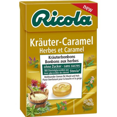 Ricola bylinkový karamel bez cukru so stéviou box 50 g