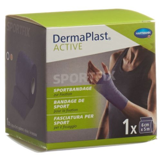 Dermaplast active sports bandage 6cmx5m blue
