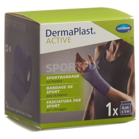 Bandage DermaPlast Active Sports 6cmx5m bleu