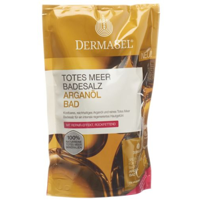 អំបិលងូតទឹក Dermasel ប្រេង argan កងវរសេនាតូច ៤០០ ក្រាម។