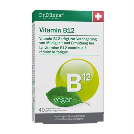 Capa vegana fina vitamina B12 40 unid.