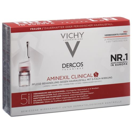 Vichy Dercos Aminexil Clinical 5 для женщин 21 x 6 мл