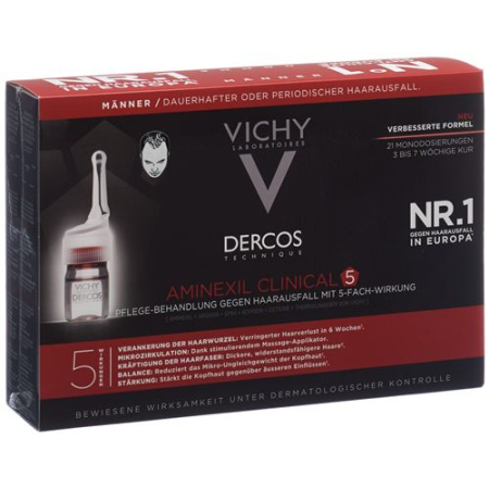 Vichy Dercos aminexil Klinisch 5 mannen 21 x 6 ml