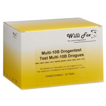 Willi Fox drugs test multi drugs 10B urine 10 pcs