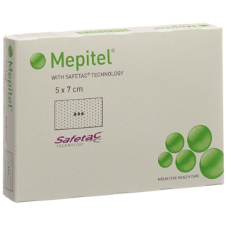 Mepitel wound dressing 5x7cm silicone bag 5 pcs