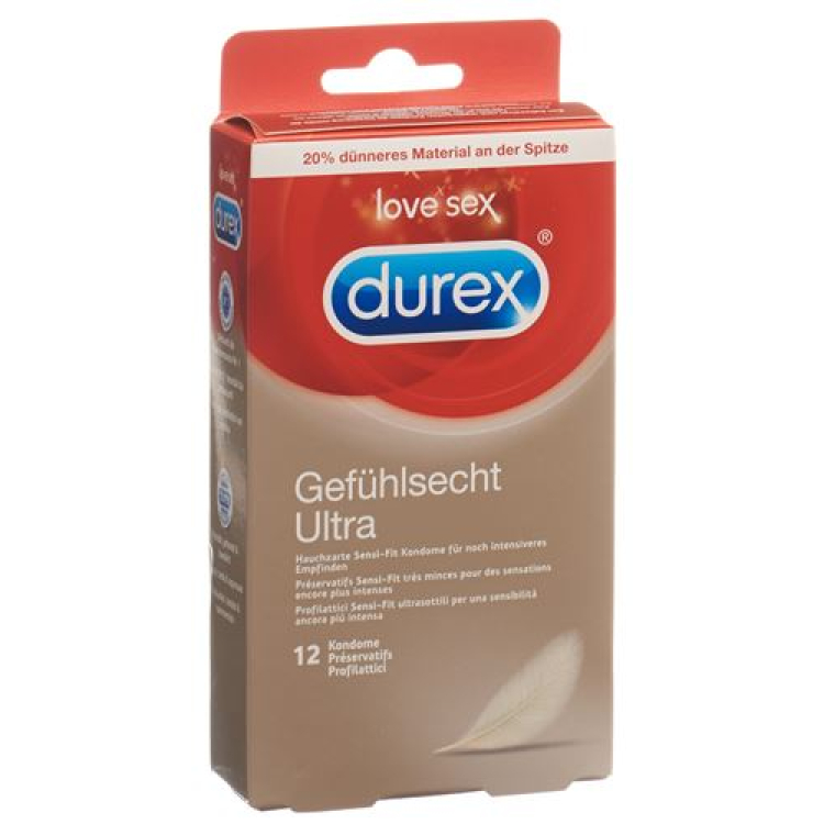 Durex Real Feeling Ultra Condoms 12 துண்டுகள்