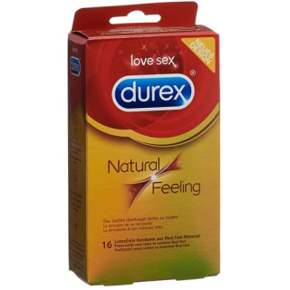 Durex табиғи сезімге арналған презервативтер үлкен пакет 16 дана