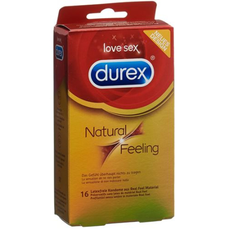 Durex Natural Feeling Prezervatif 16'lı Büyük Paket