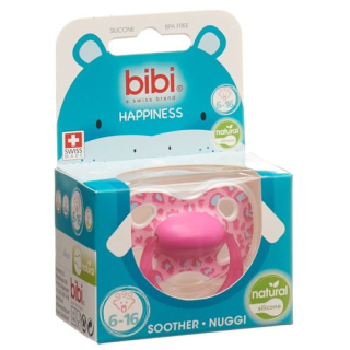 bibi soother Happiness Natural silicone 6-16 ring Wild Baby assorted SV-A