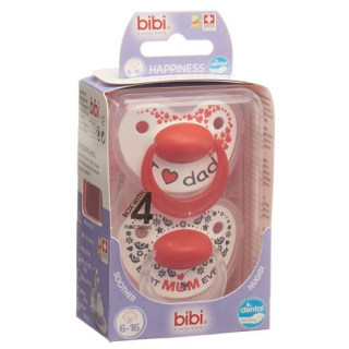 bibi Nuggi Happiness Dental Silicone 6-16 Ring Mum/Dad Duo Premium