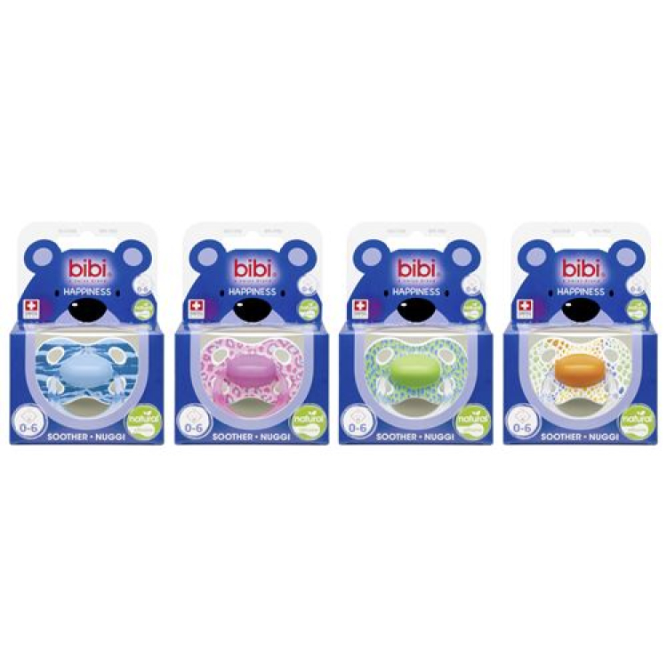 Bibi Nuggi Happiness Natural Silicon 0-6 ring Wild Baby assorted SV-6 unit A