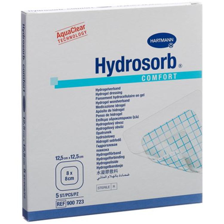 HYDROSORB COMFORT Hidrogél 12,5x12,5cm ster 5 db