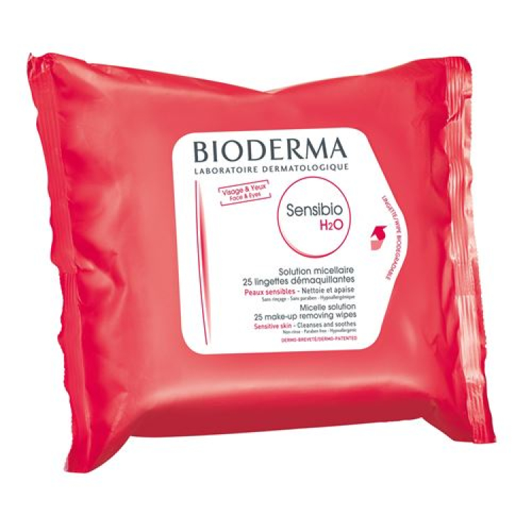 Bioderma Sensibio H20 Lingettes Peau Seche 25 szt