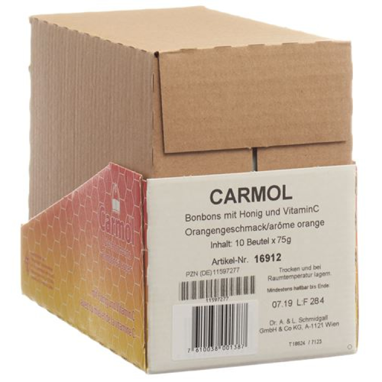 Carmol lollies Orange 10 Btl 75 g