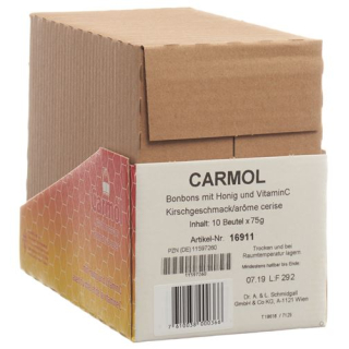 Carmol lozenges cherry 10 bags 75 g