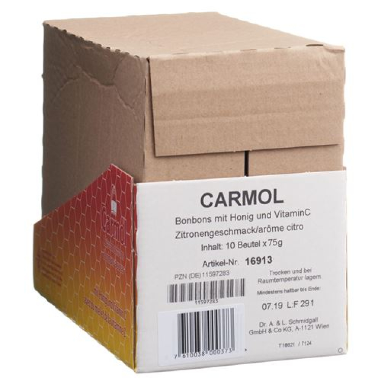 Carmol lollies Lemon 10 Btl 75 g