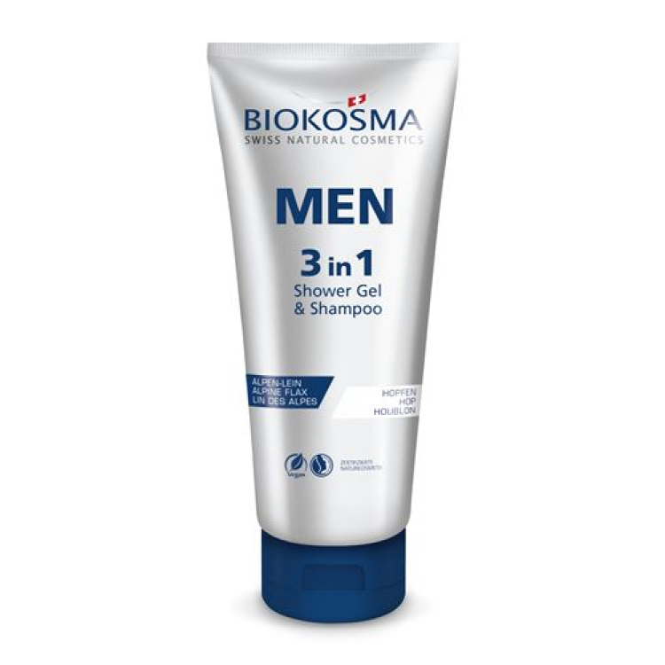 Biokosma Men 3 in1 Syampu & gel mandian Tb 200 ml