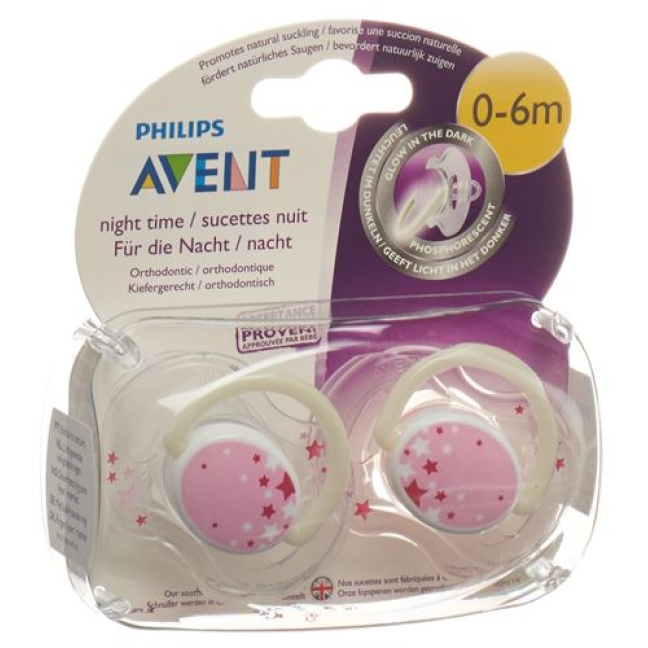 Avent Philips chupete noche 0-6 meses rosa 2uds comprar online