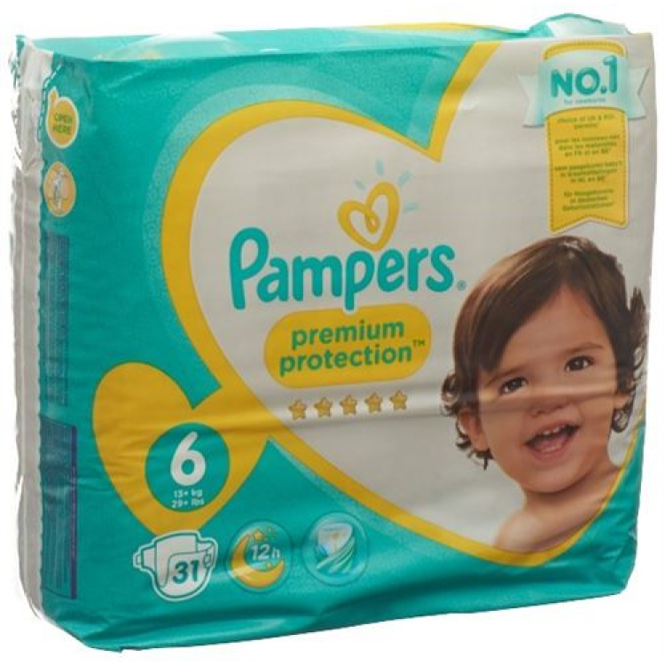 Pampers Premium Protection GR6 13-18kg Extra Large Sparpack 31 pcs