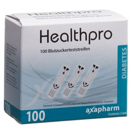 Jalur ujian glukosa darah Healthpro Axapharm 100 pcs