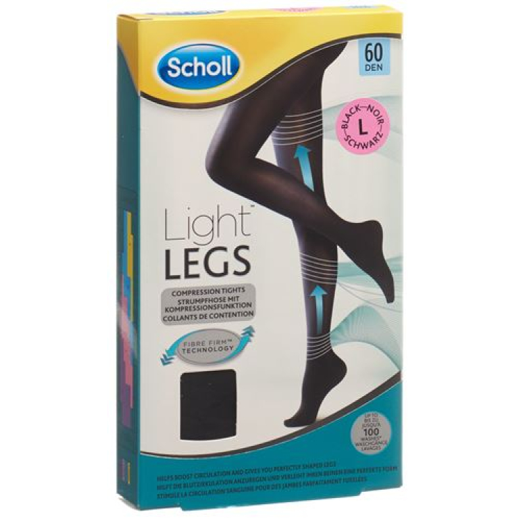 Scholl LightLegs tights 60den L Black 1 Pair