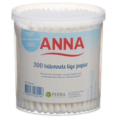 Papier coton-tige Anna 200 pièces
