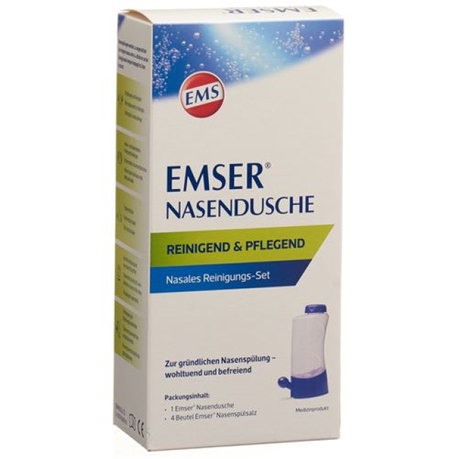 Douche nasale Emser + 4 sachets sel de rinçage nasal