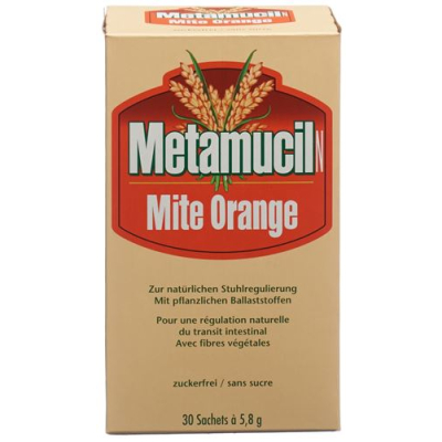 Metamucil N Mite PLV 5,8 g oransje 30 bag 5,8 g