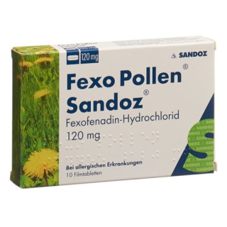 Fexo Pollen Sandoz Filmtabl 120 mg 10 pcs