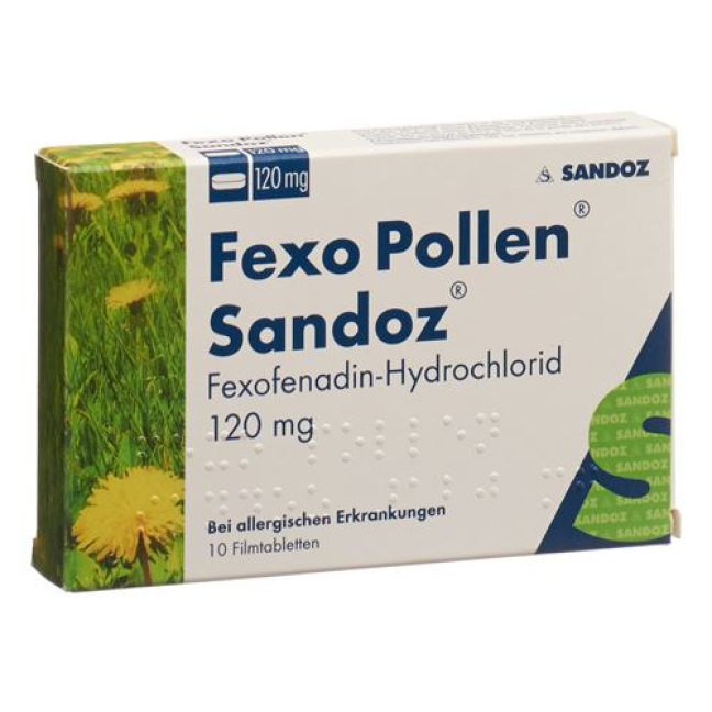 FexO pollen Sandoz Filmtabl 120 mg 10 pcs - Allergy Relief Products