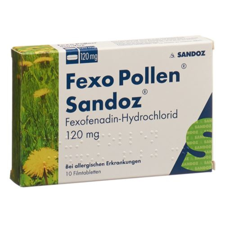 FexO pollen Sandoz Filmtabl 120 mg 10 pcs