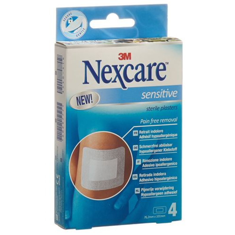 3M Nexcare Sensitive Skin Pads 4 pcs