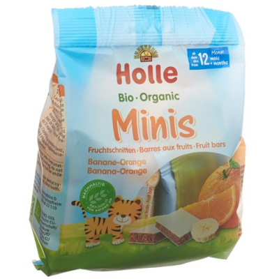 Holle organic minis banana orange 100 ក្រាម។