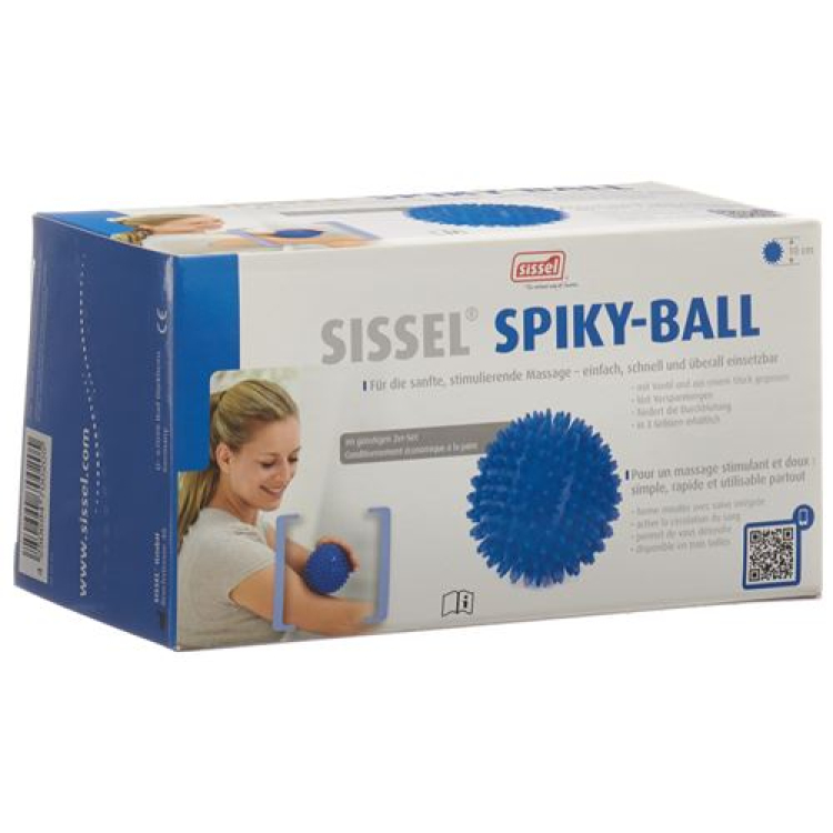 Palline di riccio Sissel 10 cm blu 2 pz