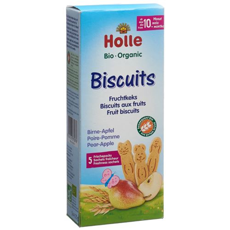 Holle Organic Biscuits pear Apple 125g