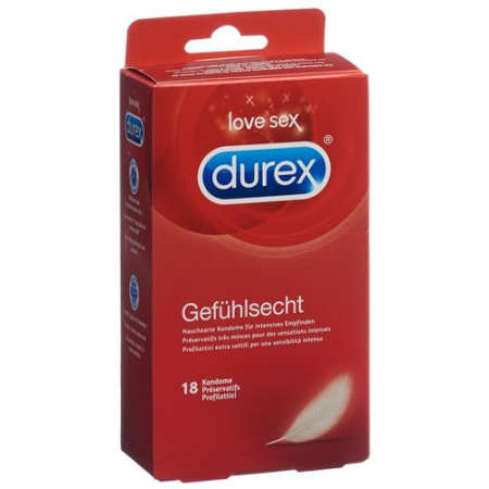 Preservativos Durex Real Feeling 18 piezas