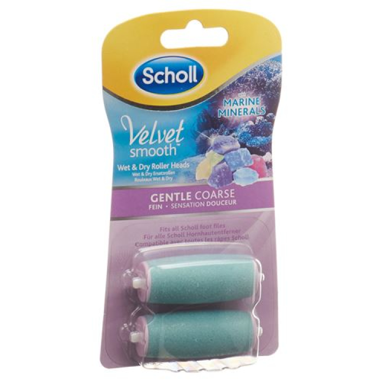 Scholl Velvet Smooth Pedi roles finely Meeresminerialien 2 pcs