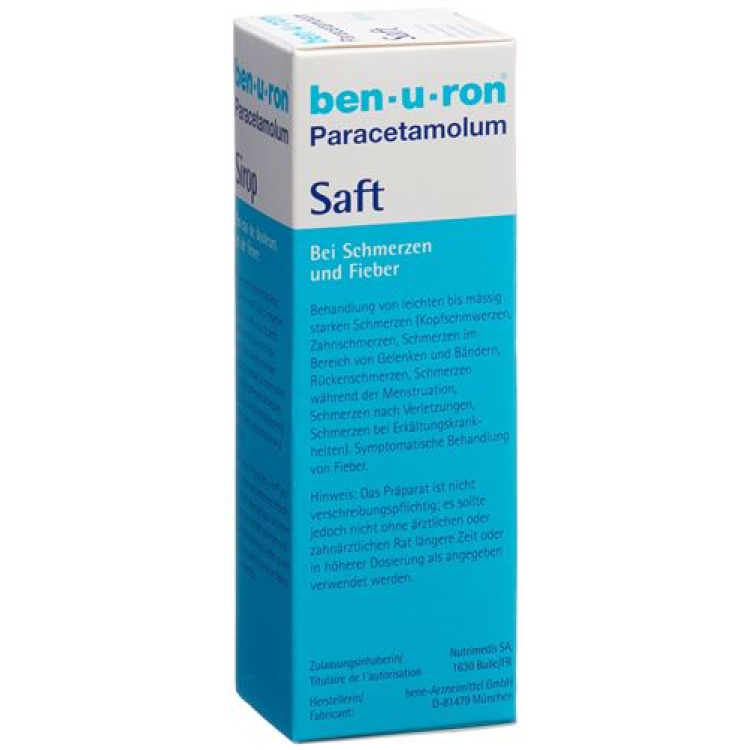 Ben-u-ron syrup 200 mg / 5ml பாட்டில் 100 ml