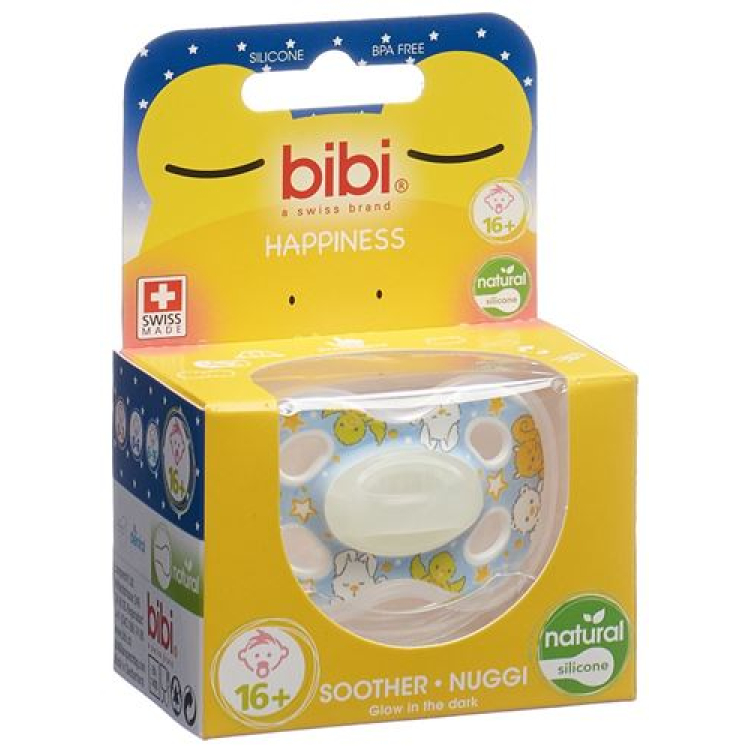 bibi soother Happiness Natural silicone 16+ Glow in the Dark SV-A