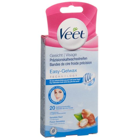 Veet Cold Wax Strips for Face for Sensitive Skin - 10 x 2 pcs