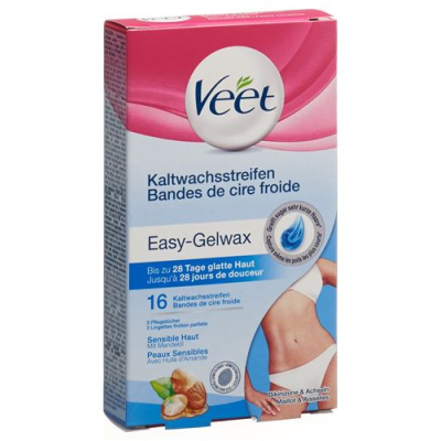 Veet šalto vaško juostelės jautriai bikinio zonai ir pažastims 8 x 2 vnt