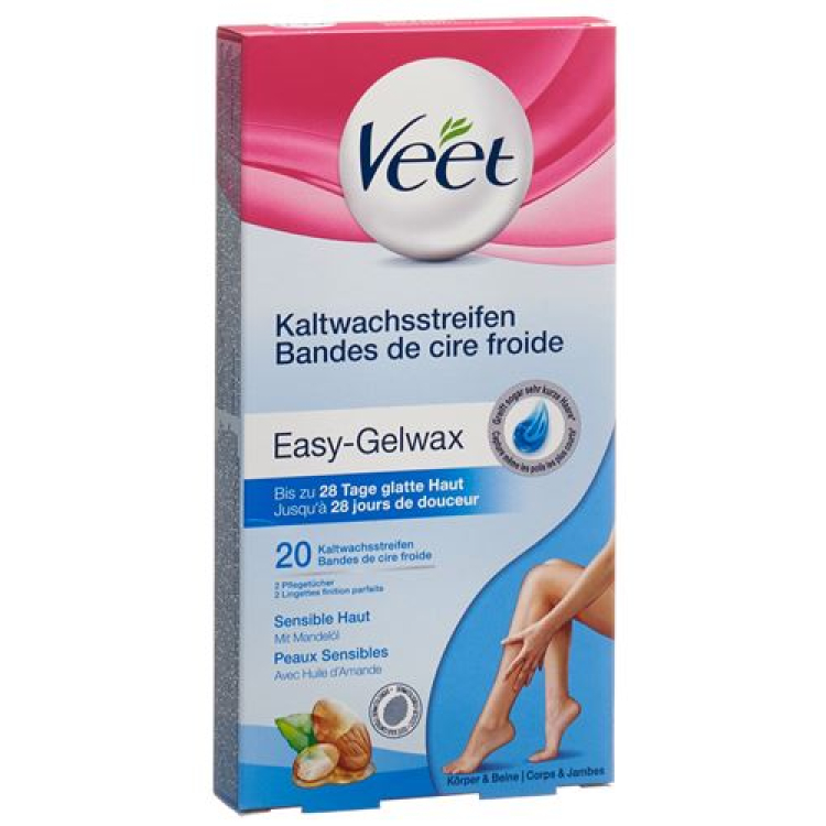 Veet Kaltwachsstreifen ayaqları & Körp Sensitive 10 x 2 ədəd