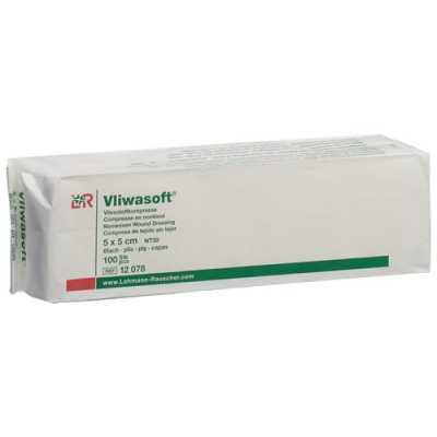 Vliwasoft non-woven svabbar 5x5cm 6-lagers bag 100 st