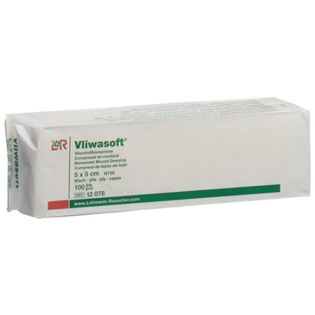 Vliwasoft cotonetes não tecidos 5x5cm 6 camadas Btl 100 unid.