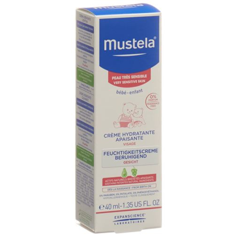 Mustela face cream without perfume hypersensitive skin 40 ml