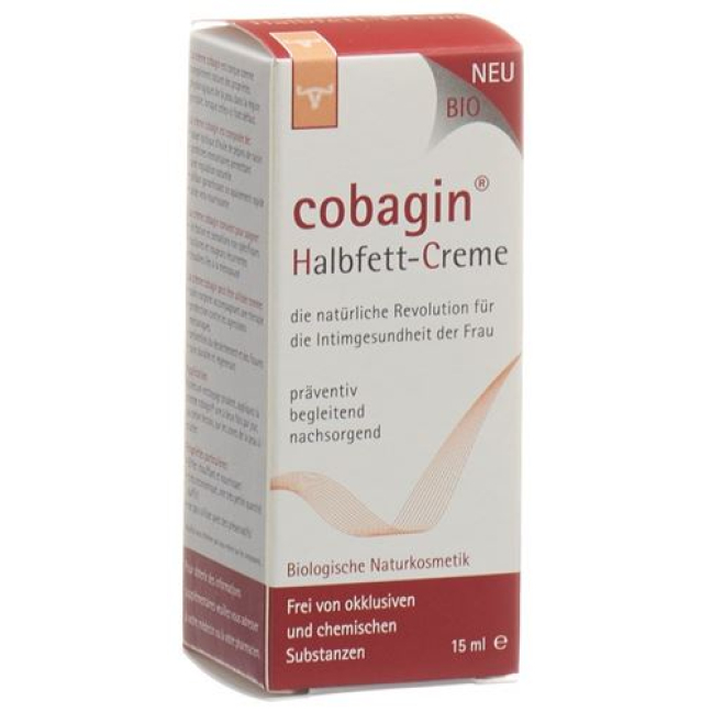 Cobagin Cream Disp 15 ml - Half-Fat Ointment for Skin Care