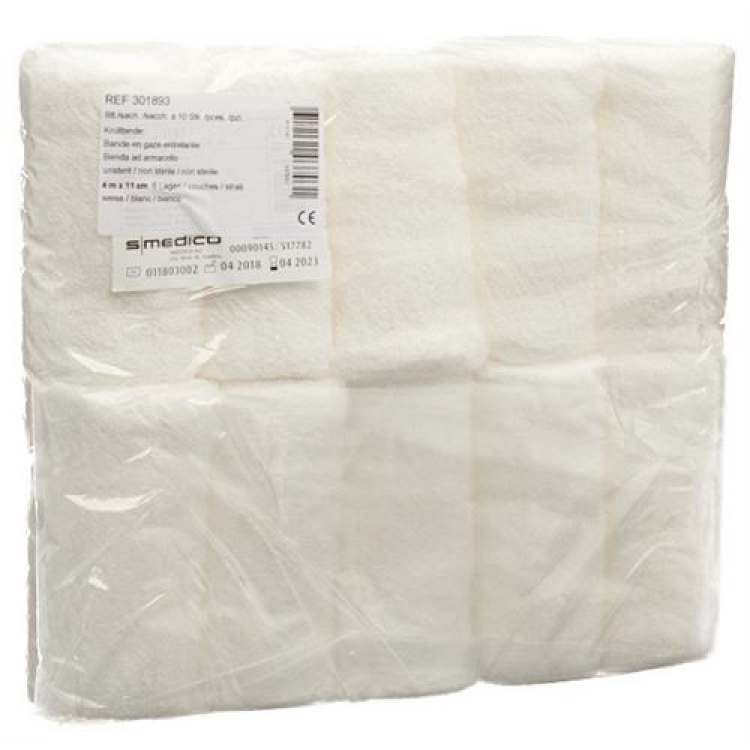 Krüll bandage loop gauze 11cmx4m თეთრი 10 ც