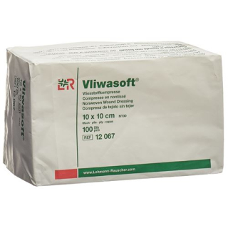 Vliwasoft nonwoven swabs 10x10cm 6-ply bag 100 pcs