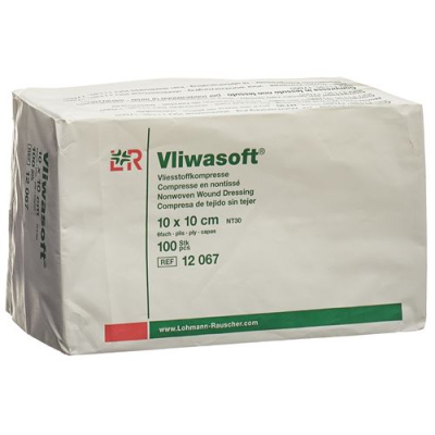 Vliwasoft tampóny netkané 10x10cm 6-vrstvové bag 100 ks