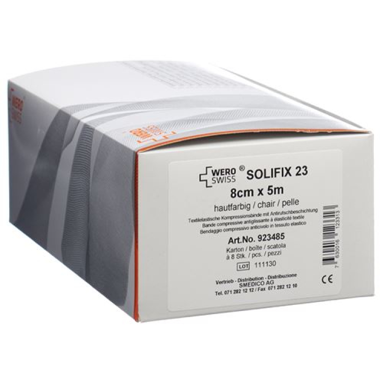 WERO SWISS Solifix 23 bandaż krótko rozciągliwy 5mx8cm cielisty 8szt